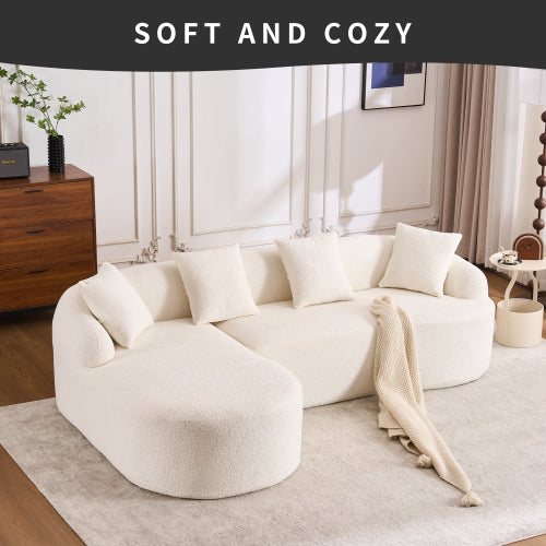 Minimalist 3-Seater Sofa with Chaise