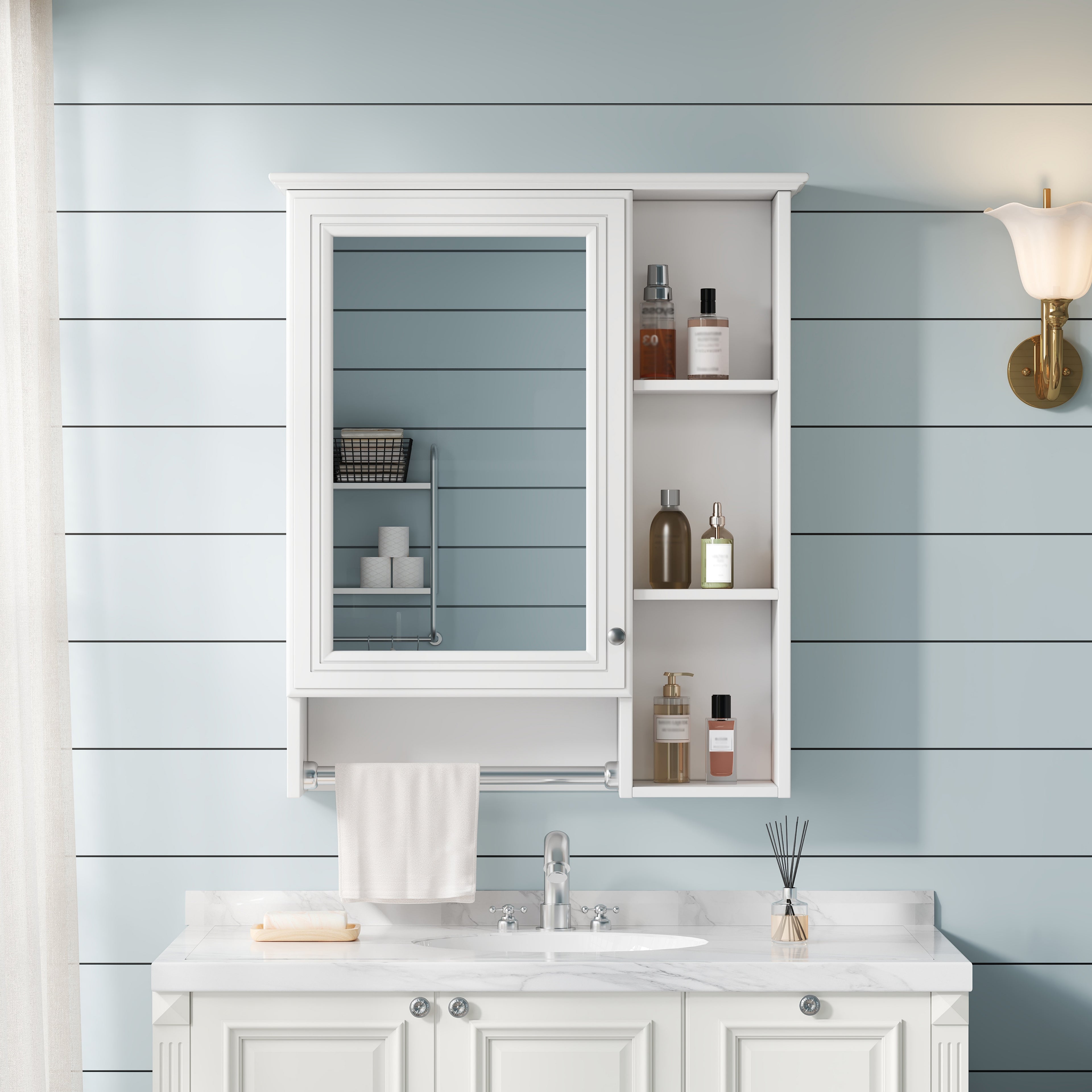 3-in-1 Bathroom Mirror Cabinet