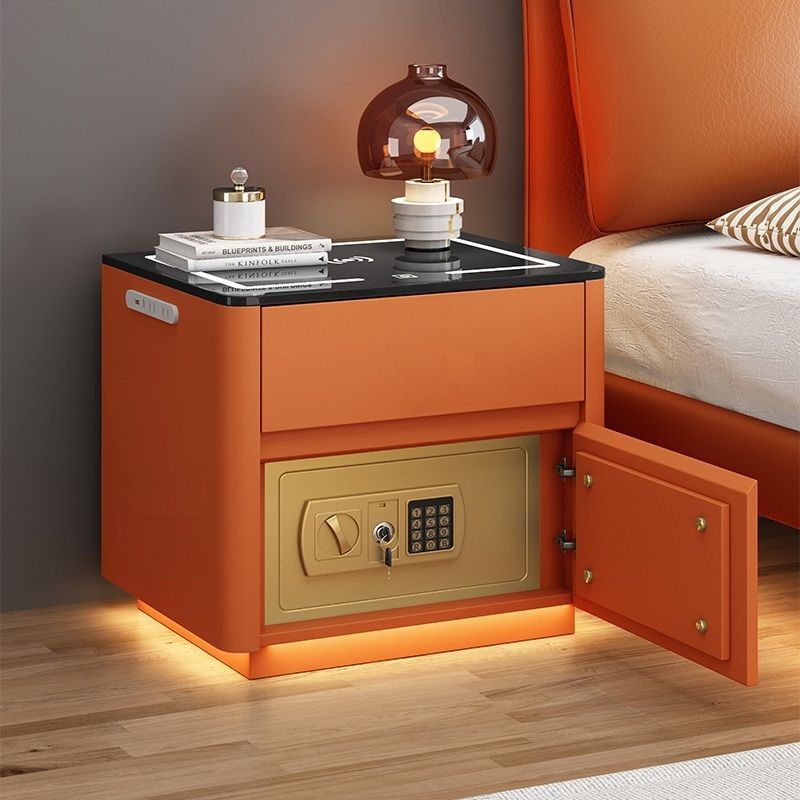 Smart Bedside Table with Safe & Wireless Charging