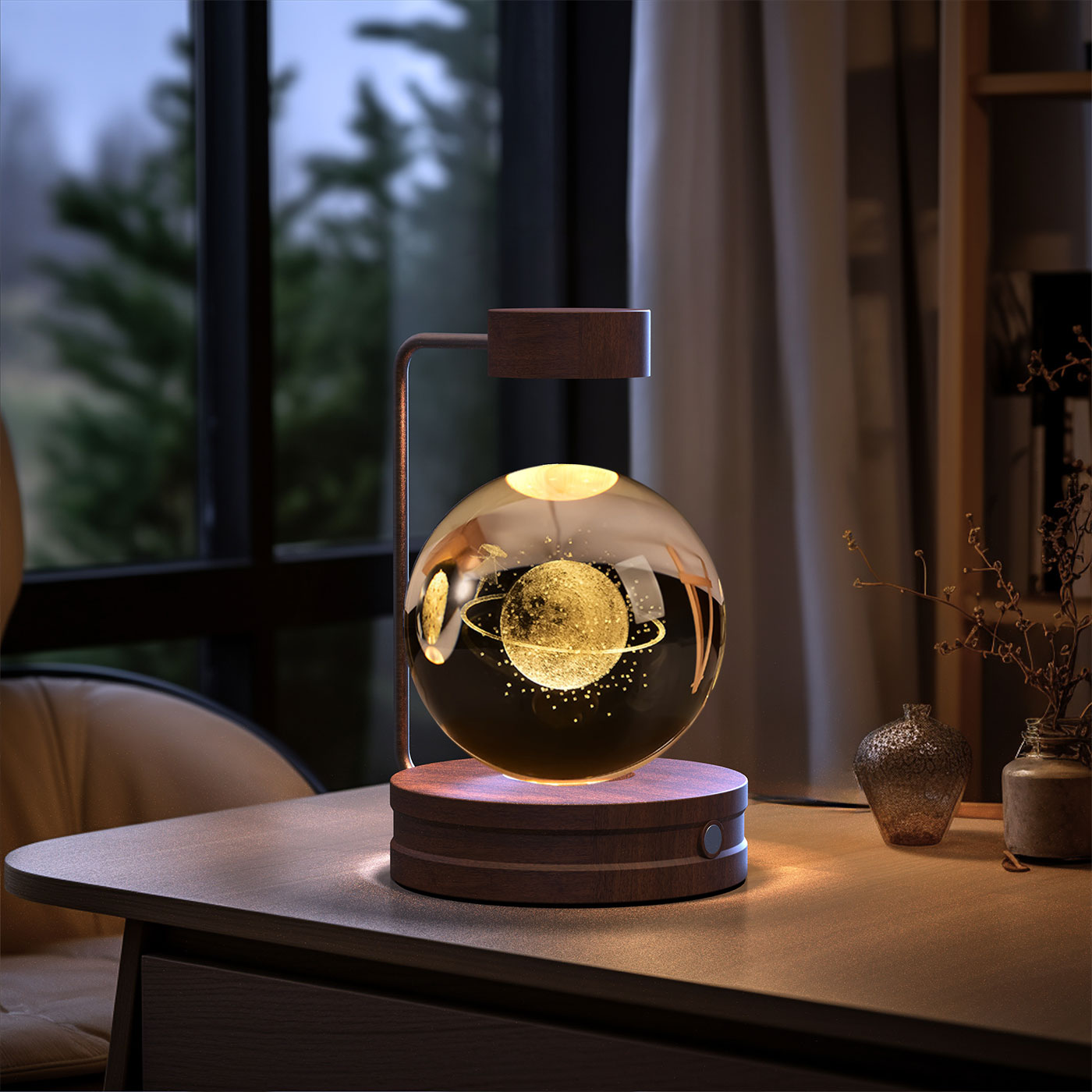 Crystal Ball Dinosaur Night Light Cosmic LED Bedside Lamp