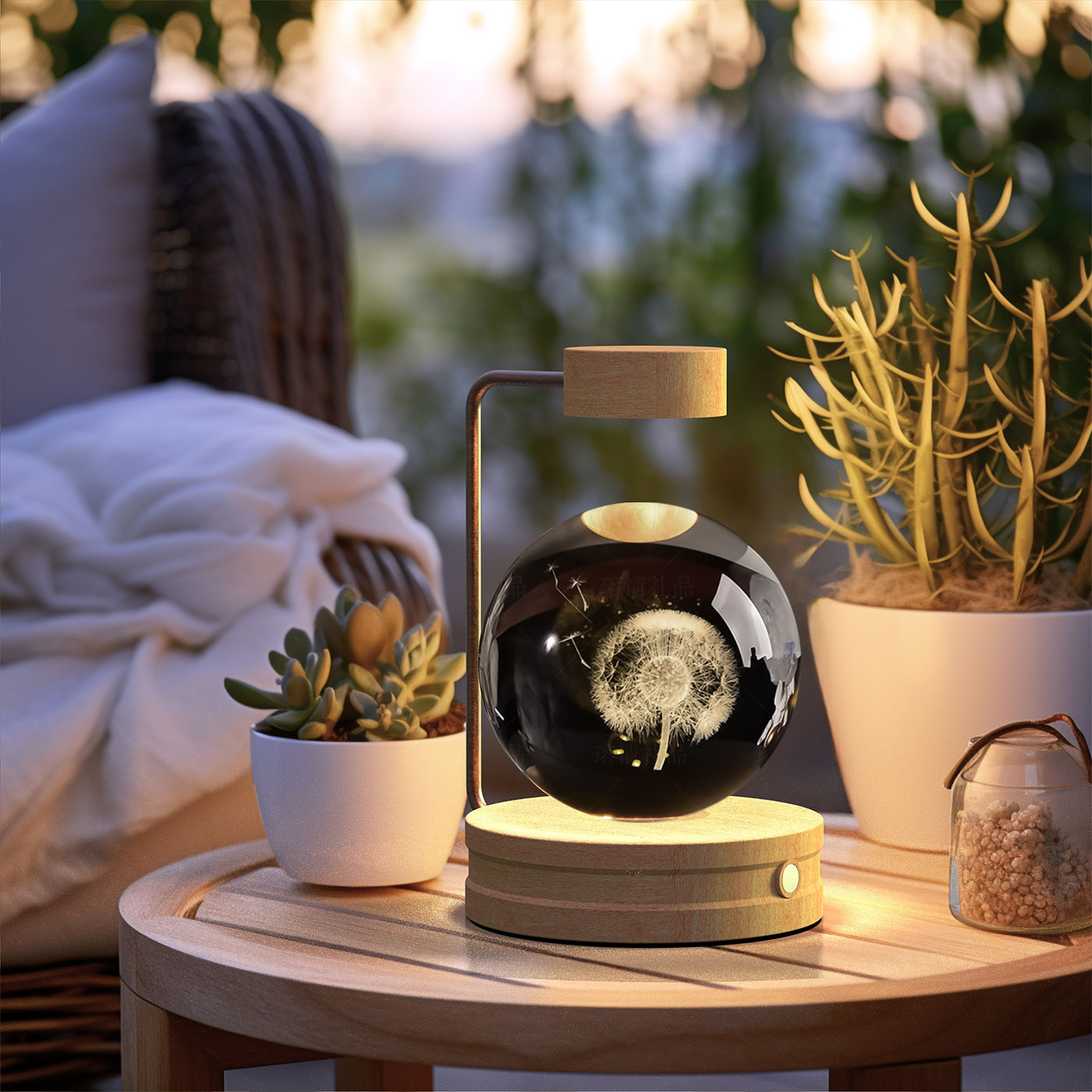 Crystal Ball Dinosaur Night Light Cosmic LED Bedside Lamp
