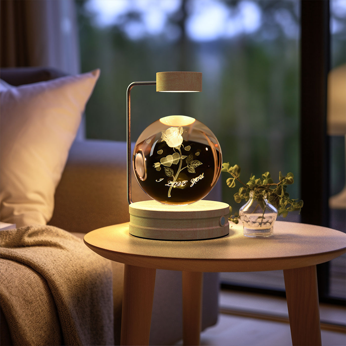 Crystal Ball Dinosaur Night Light Cosmic LED Bedside Lamp