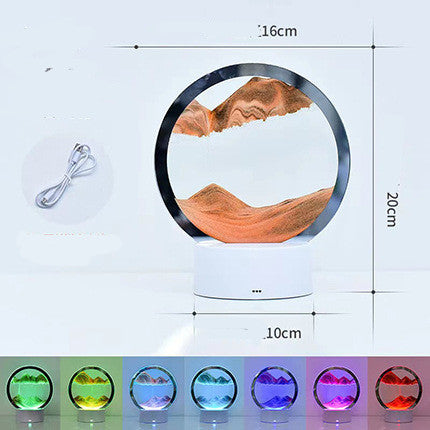 3D Quicksand Table Lamp – Moving Sand Art Bedside Light