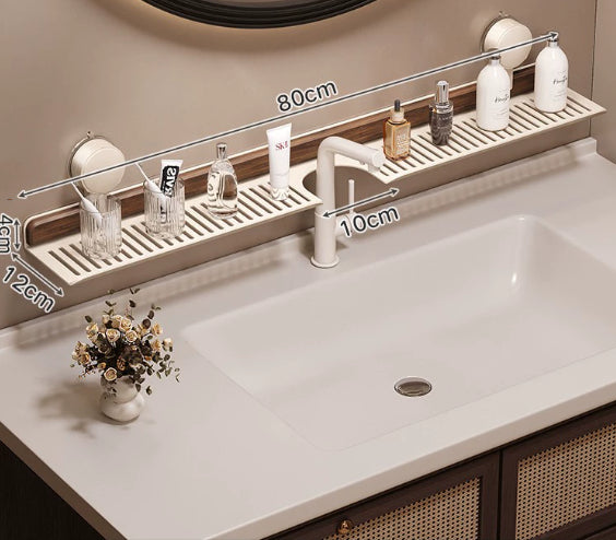 Drill-Free Wall-Mounted Bathroom Rack