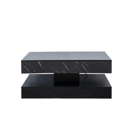 Modern LED Coffee Table with Storage Drawer – RGB Living Room Center Tab