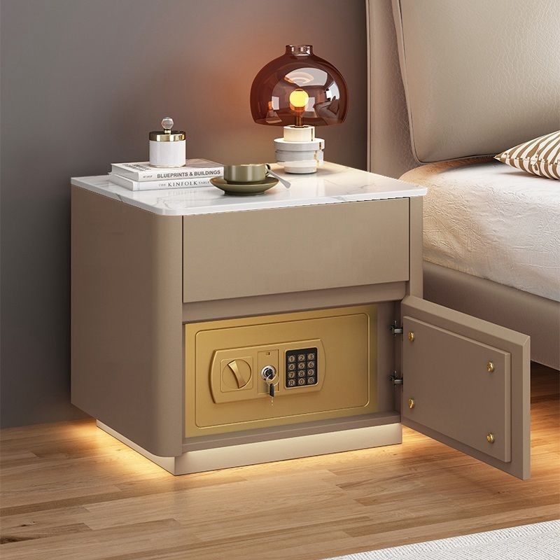 Smart Bedside Table with Safe & Wireless Charging