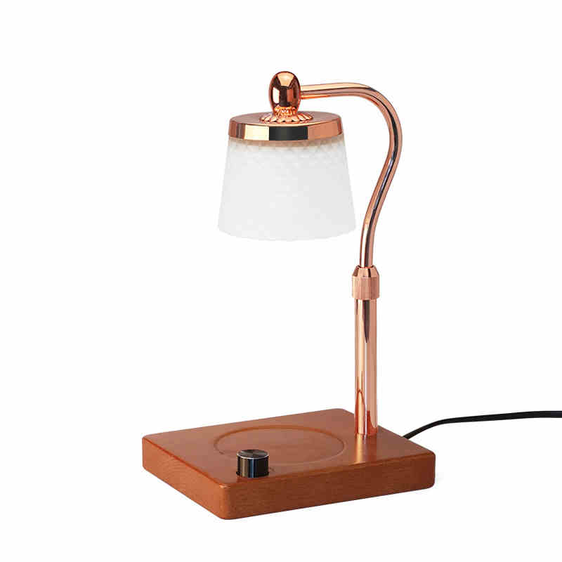 Adjustable Melting Wax Lamp Temperature Control Decorative Wooden Bottom Fragrance Lamp