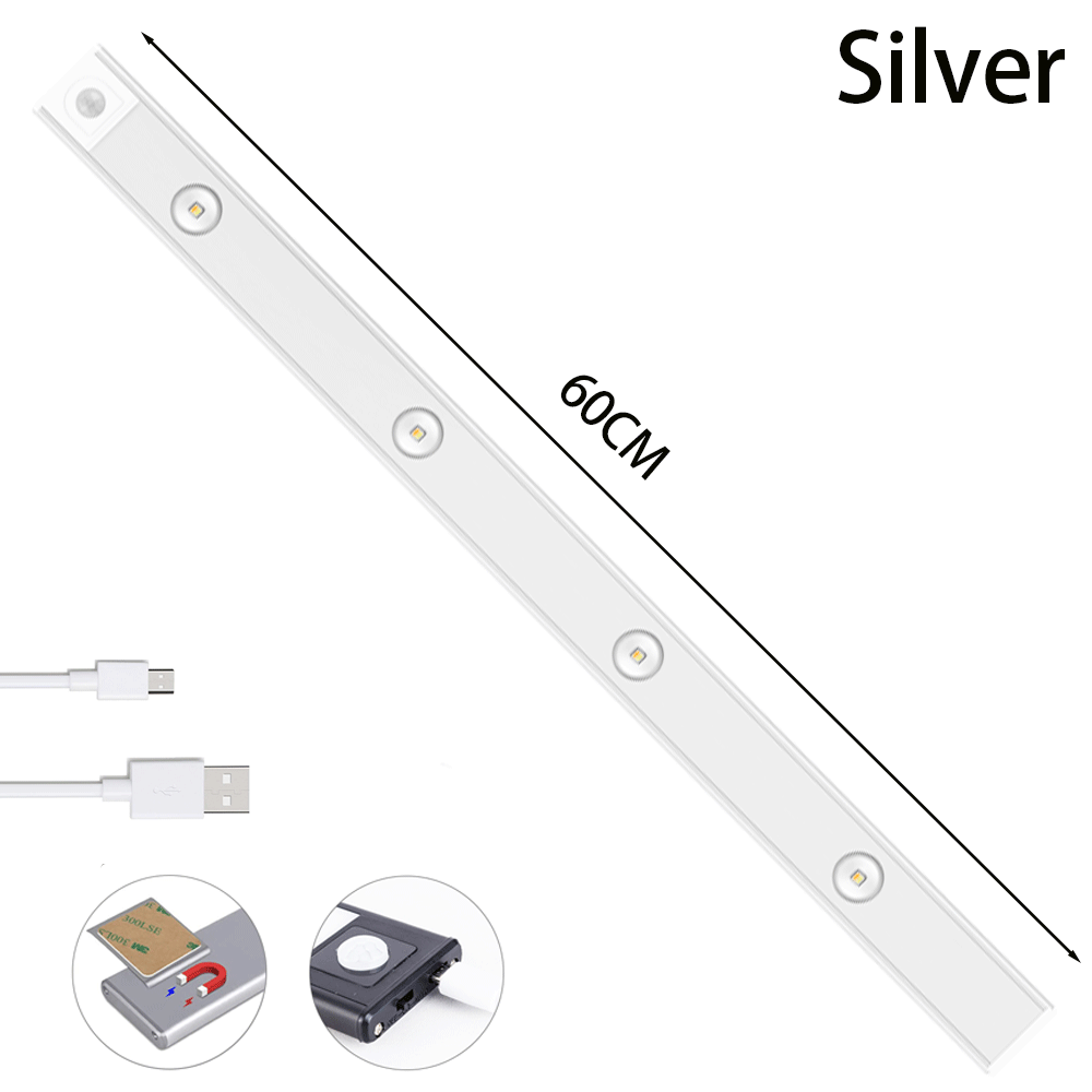 Wireless Motion Sensor LED Cabinet Light – Rechargeable USB Under-Cabinet Lighting