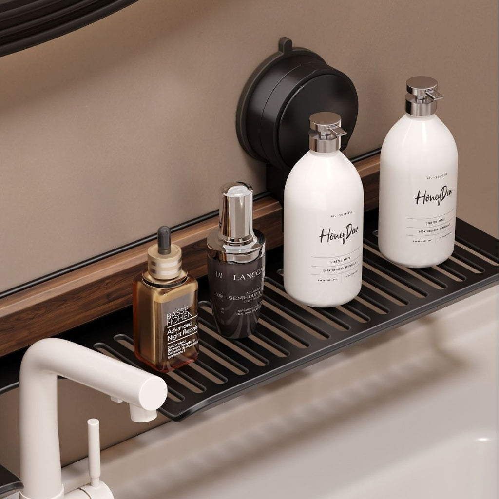 Drill-Free Wall-Mounted Bathroom Rack