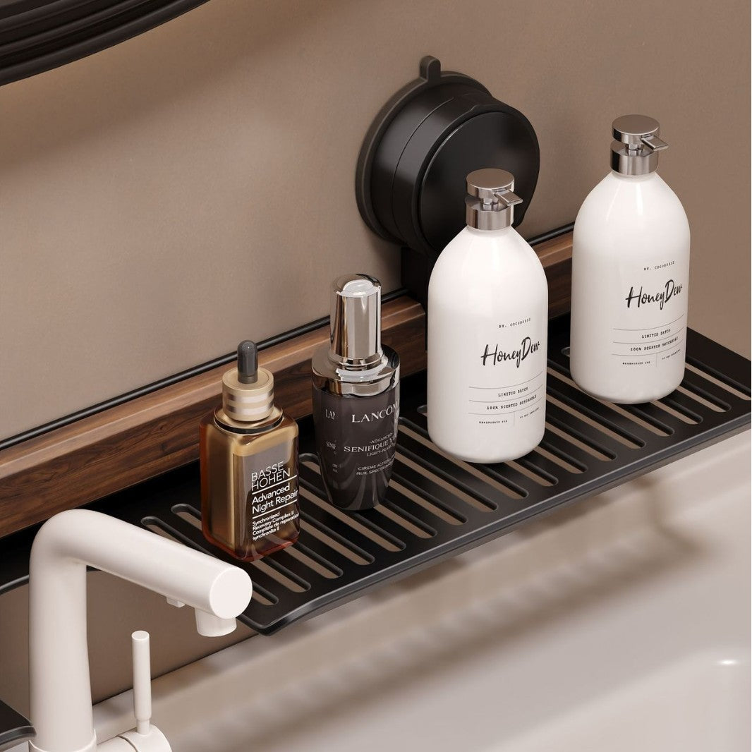 Drill-Free Wall-Mounted Bathroom Rack