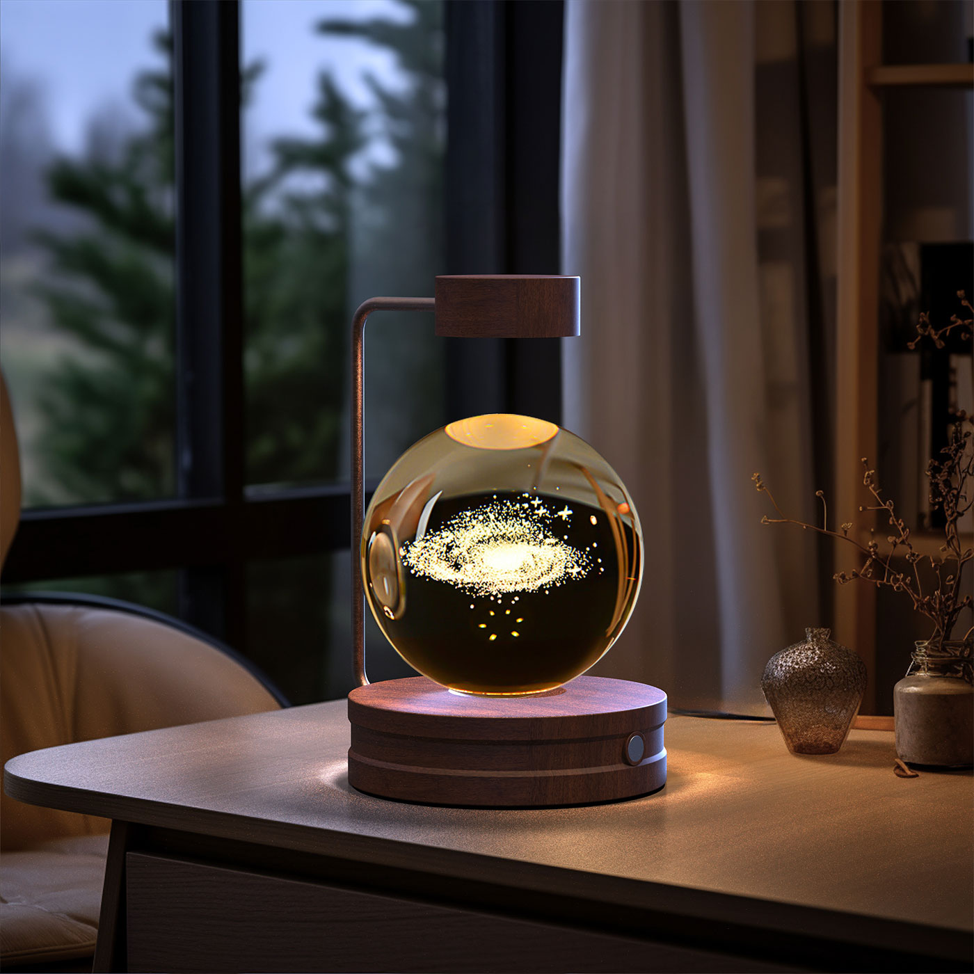 Crystal Ball Dinosaur Night Light Cosmic LED Bedside Lamp
