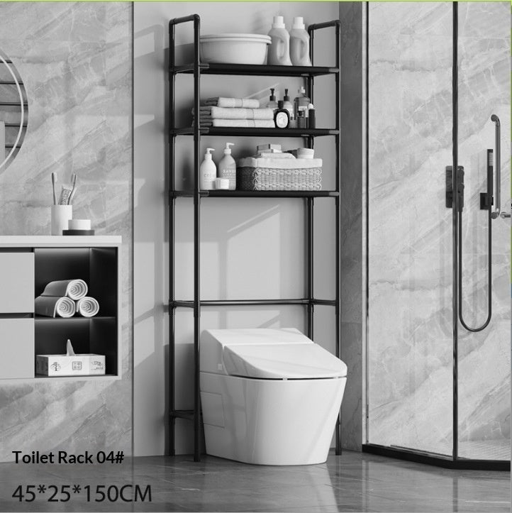 Floor-standing Toilet Storage Rack For The Bathroom No-drill Bathroom Shelf Bucket Holder