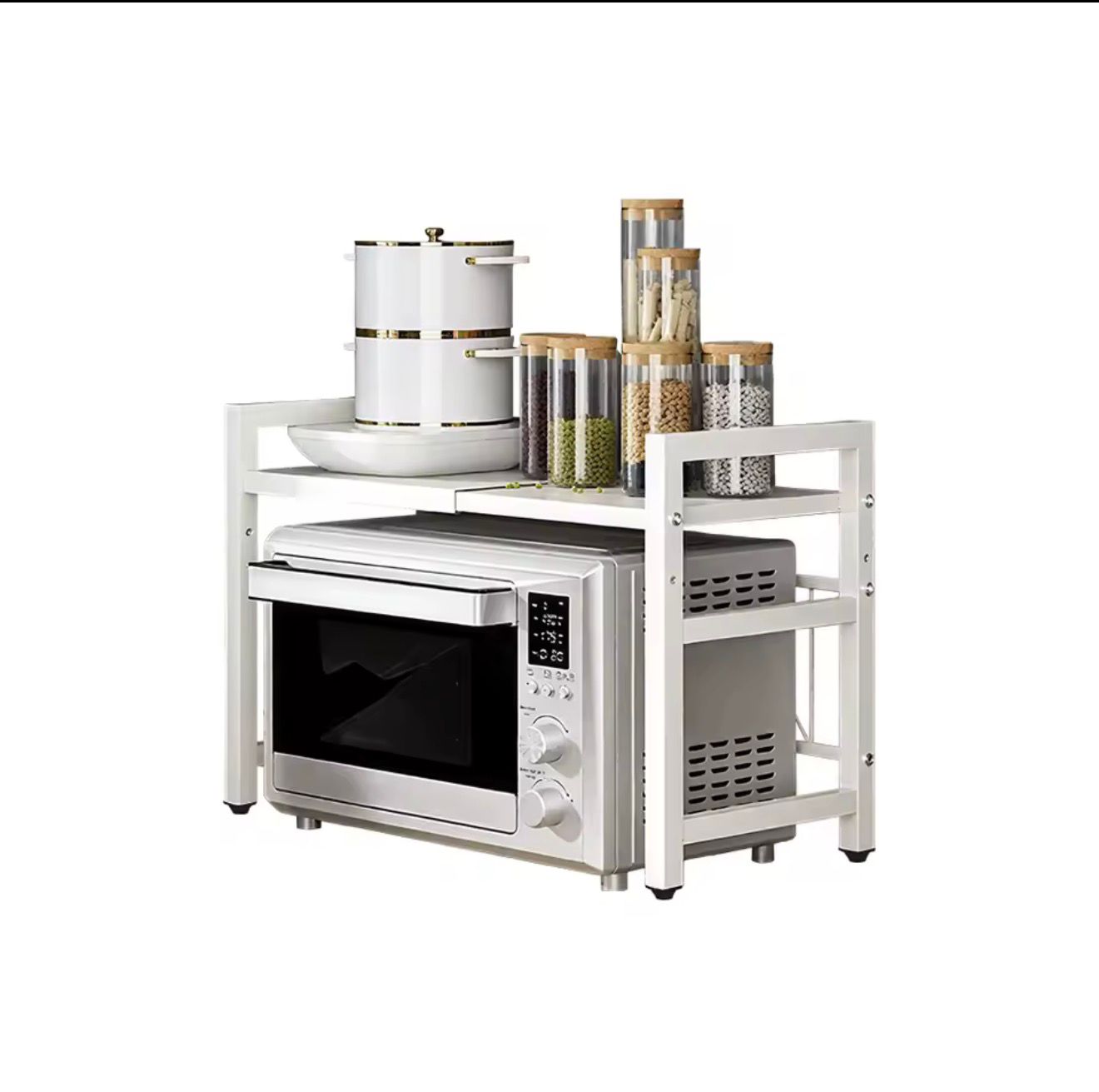 Expandable Microwave Shelf Organizer (42–64cm)
